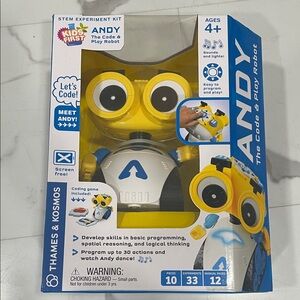 Thames & Kosmos Andy The Code & Play Robot - Yellow and Blue